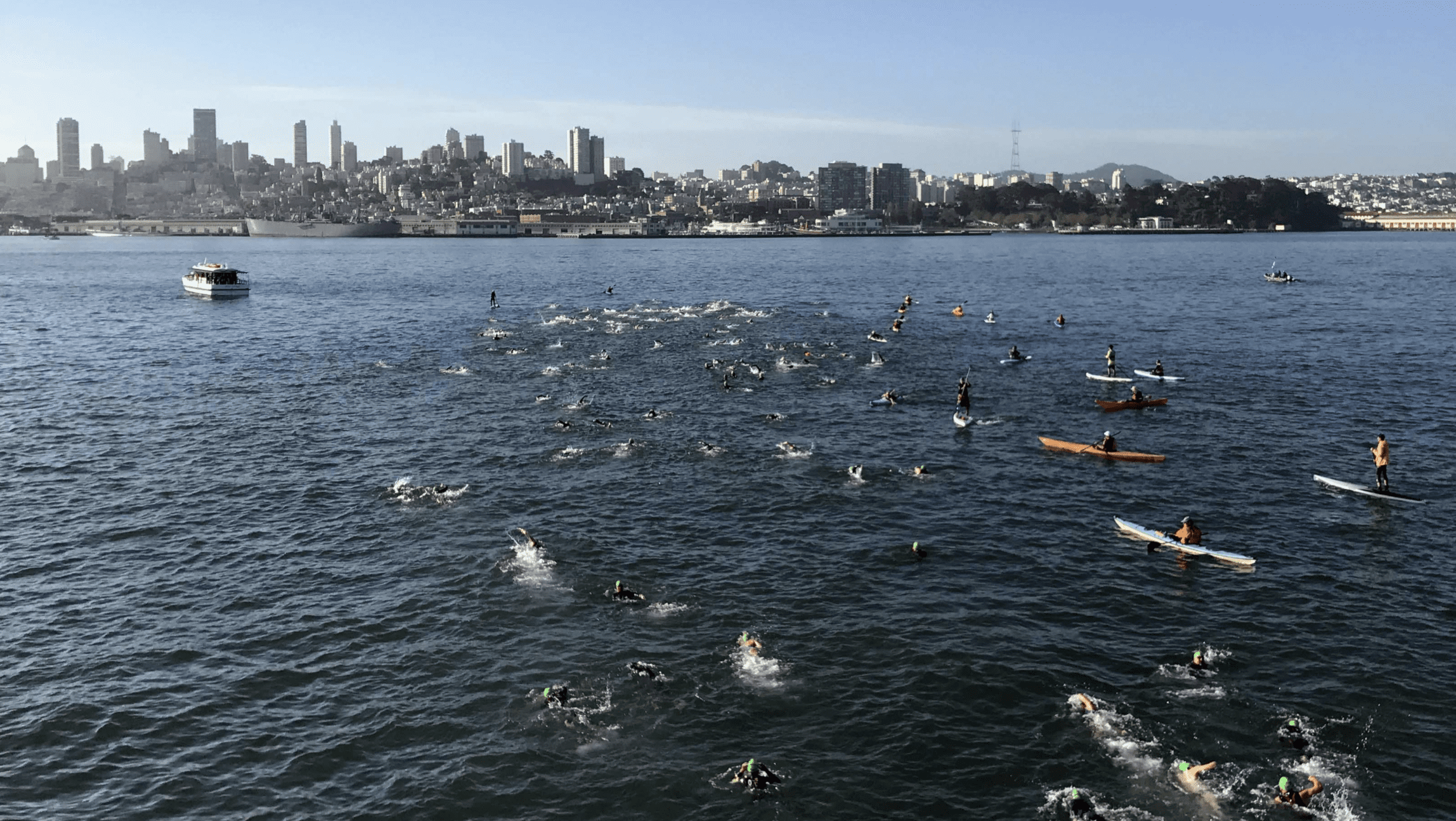 Dan Simonelli and Jax Cole are launching the Open Water Swim Support Training program for kayakers, paddlers, crew members