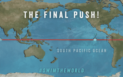Heading to the Finish of the Swim The World Campaign