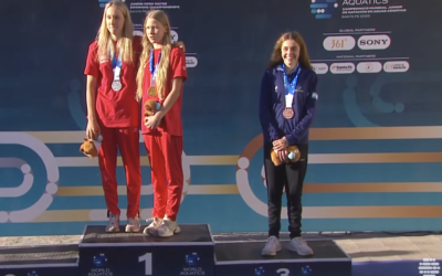 Russia’s Kira Guseva, Anastasiia Siniakova Go 1-2 in the 5 km World Junior Open Water Swimming Championships