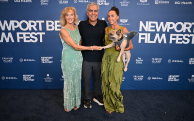 Swimmers Walking The Blue Carpet at the Newport Beach Film Festival